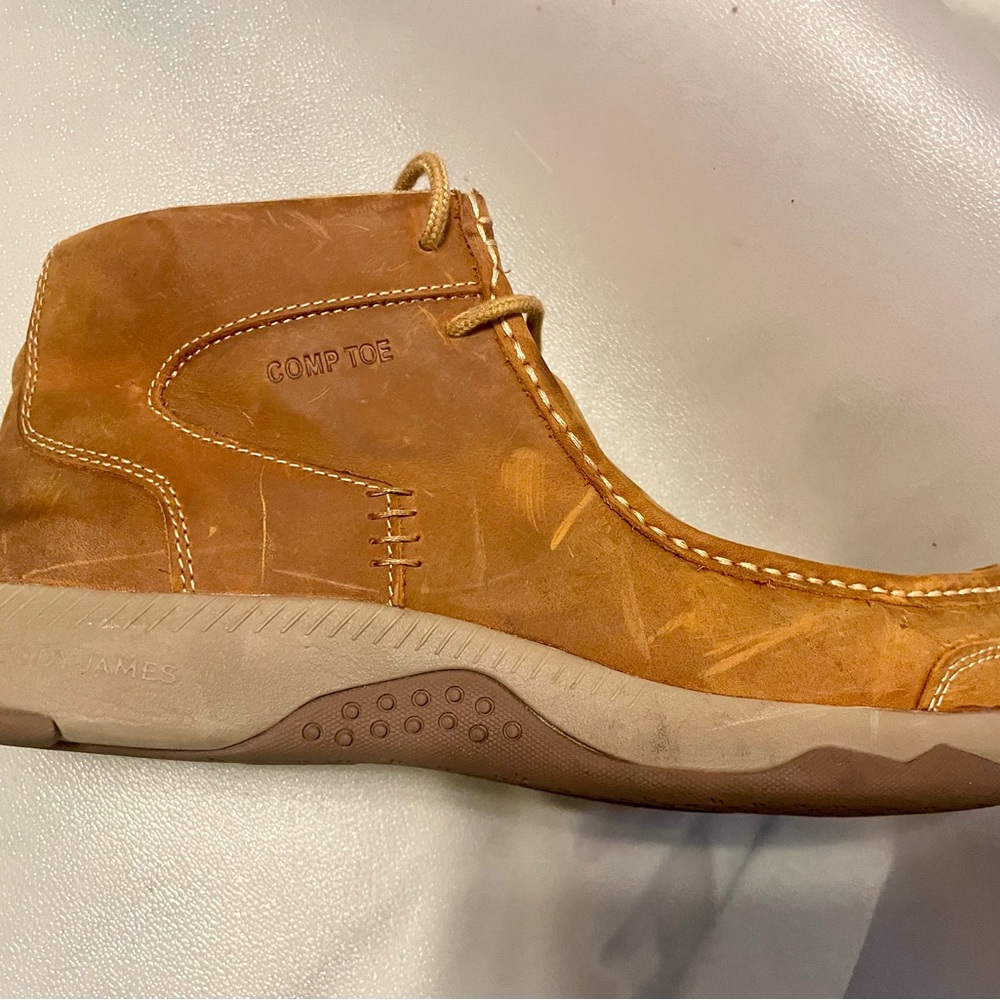 Tan Leather Composite Toe Men's Boots by Cody James